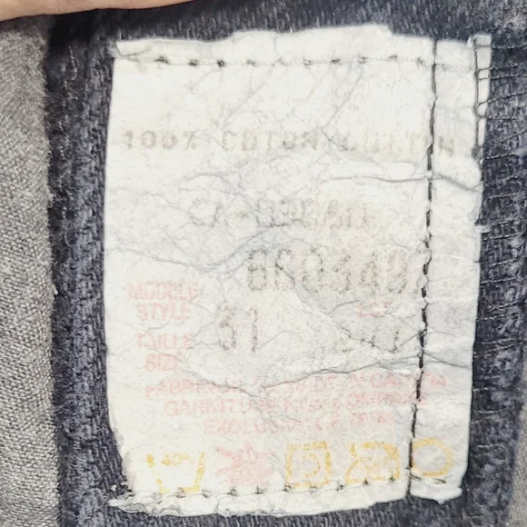 COBRA JEANS Vintage Black 100% Cotton Wide Leg Short Unisex Oversized Size 31 - Picture 10 of 14